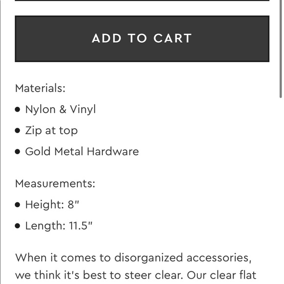 Stoney Clover Lane Classic Clear Flat Pouch Sapphire - Picture 4 of 5